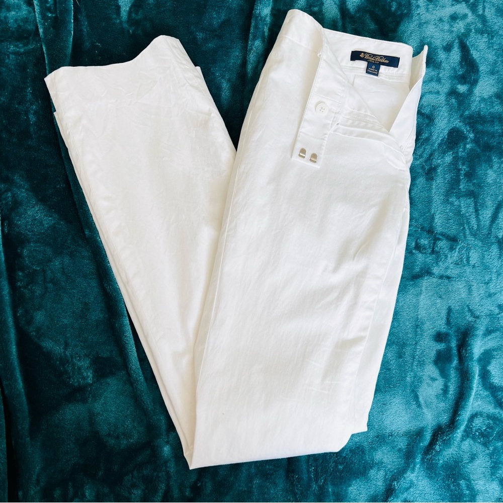 EUC white straight leg Brooks Brothers lined pants